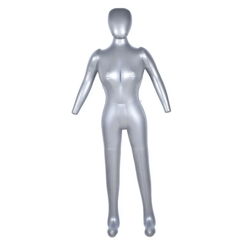 165cm Female Full Body Inflatable Mannequin Model Dummy Torso Tailor Clothes Model Display Portable Tops Necklace Retail Display