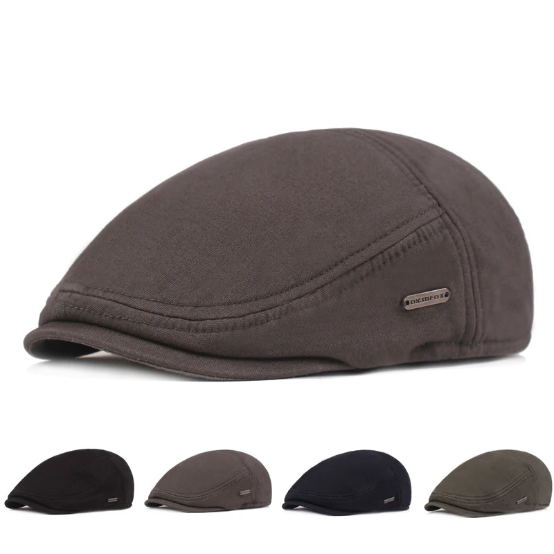 Autumn Peaked Cap Newsboy Men Winter Mens Newsboy Beret Cap Wool