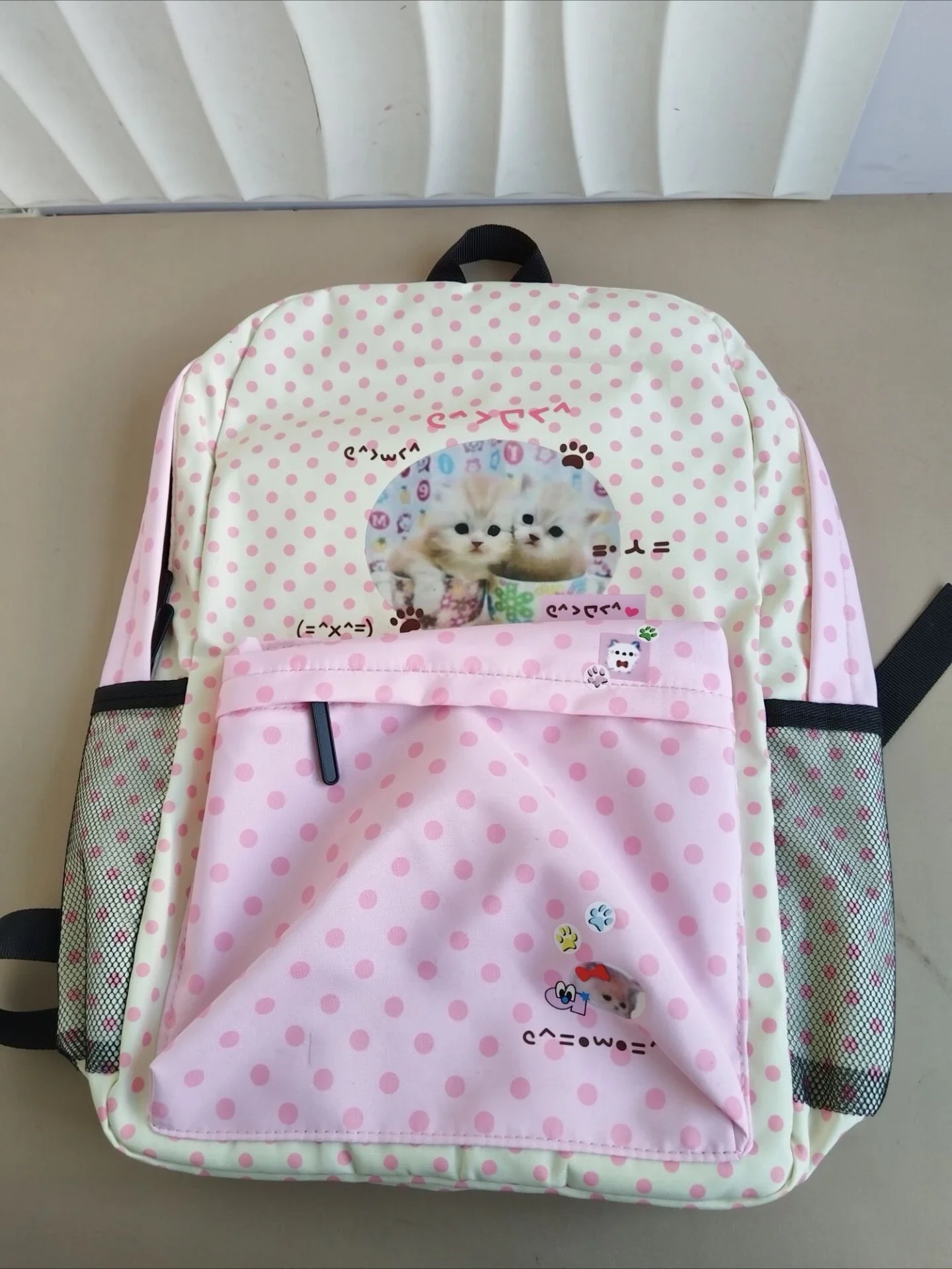 ตัวเลือกสินค้า กระเป๋าเป้ Y2K ลายแมวหวาน ความจุสูง น่ารัก