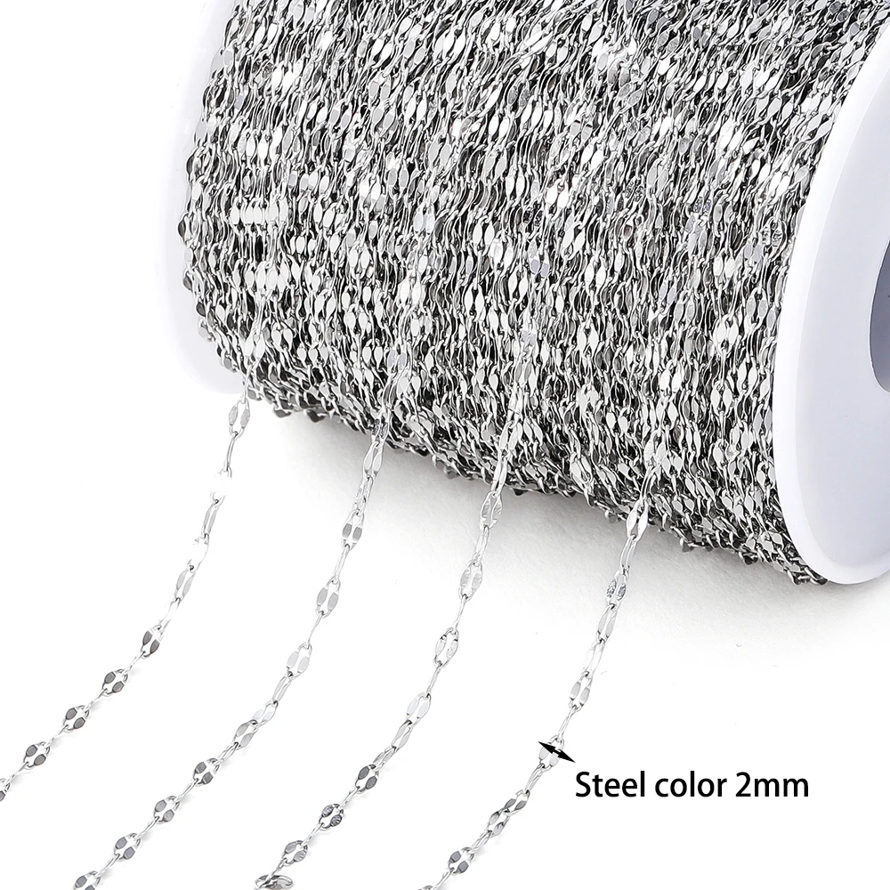 Radiant Gold-Toned Stainless Steel Beaded Chain for DIY Jewelry Creations