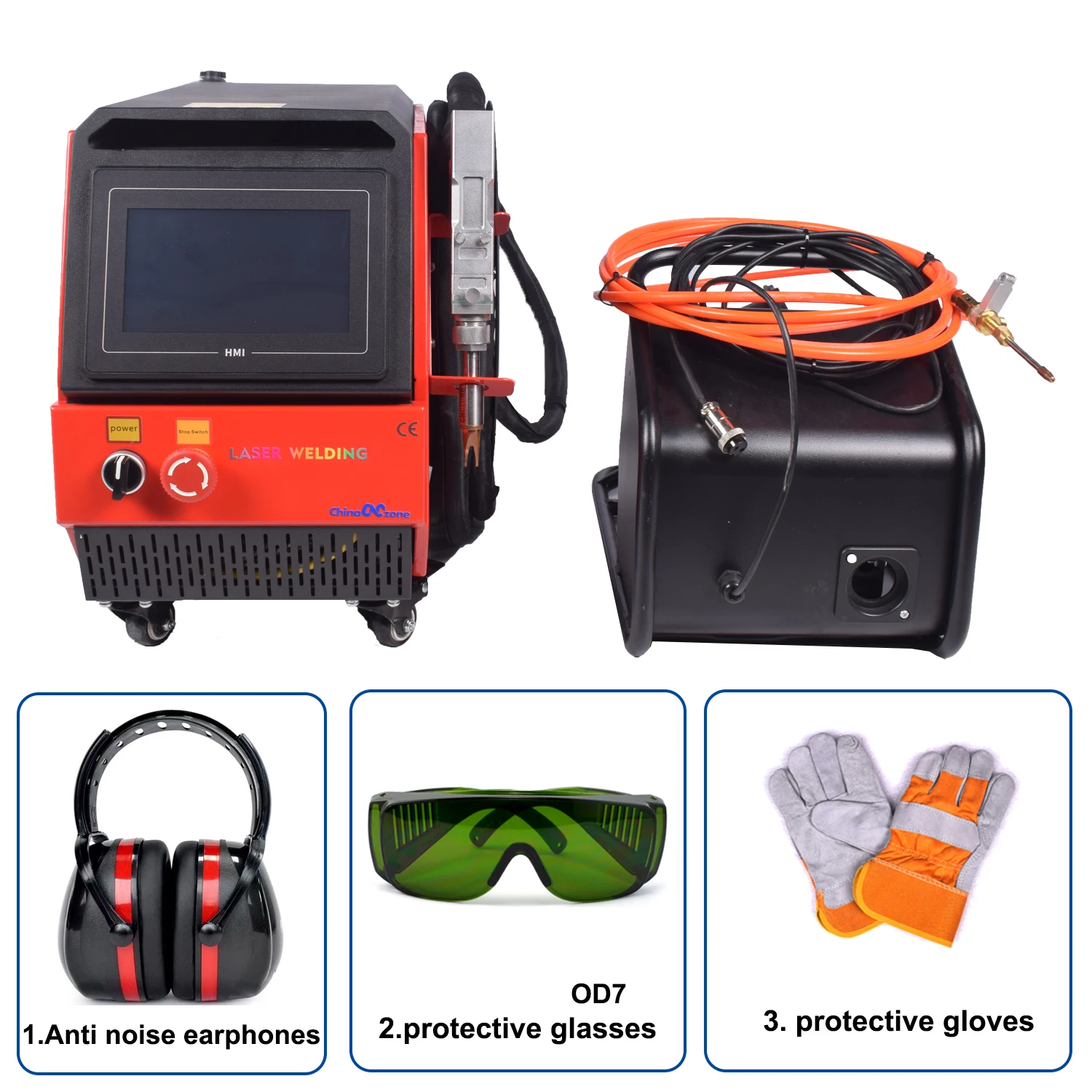 700W Air Cooled Laser Welder Handheld Fiber Laser Welding Machine 4 in 1 Cutting Welding Cleaning for Metal Air Cooling