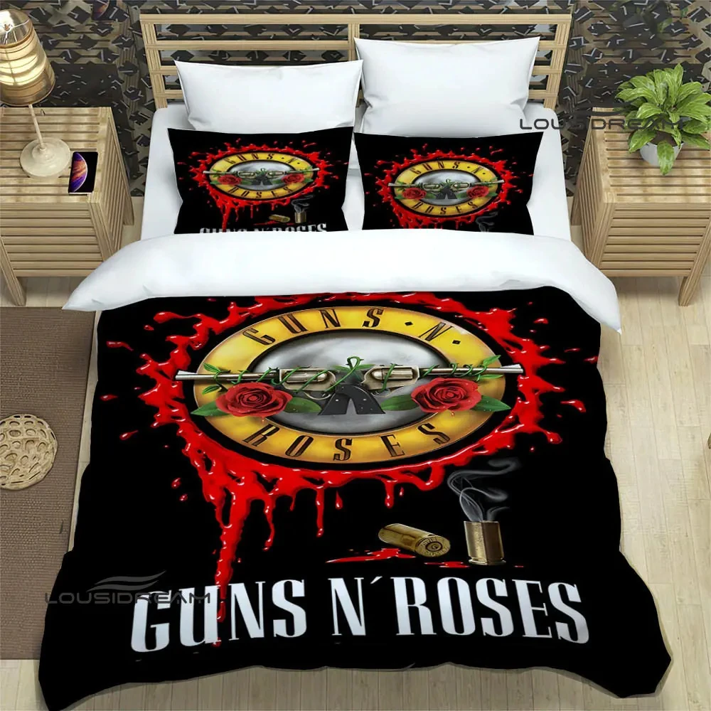 

Guns n'roses band retro Bedding Sets exquisite bed supplies set duvet cover bed comforter set bedding set luxury birthday gift