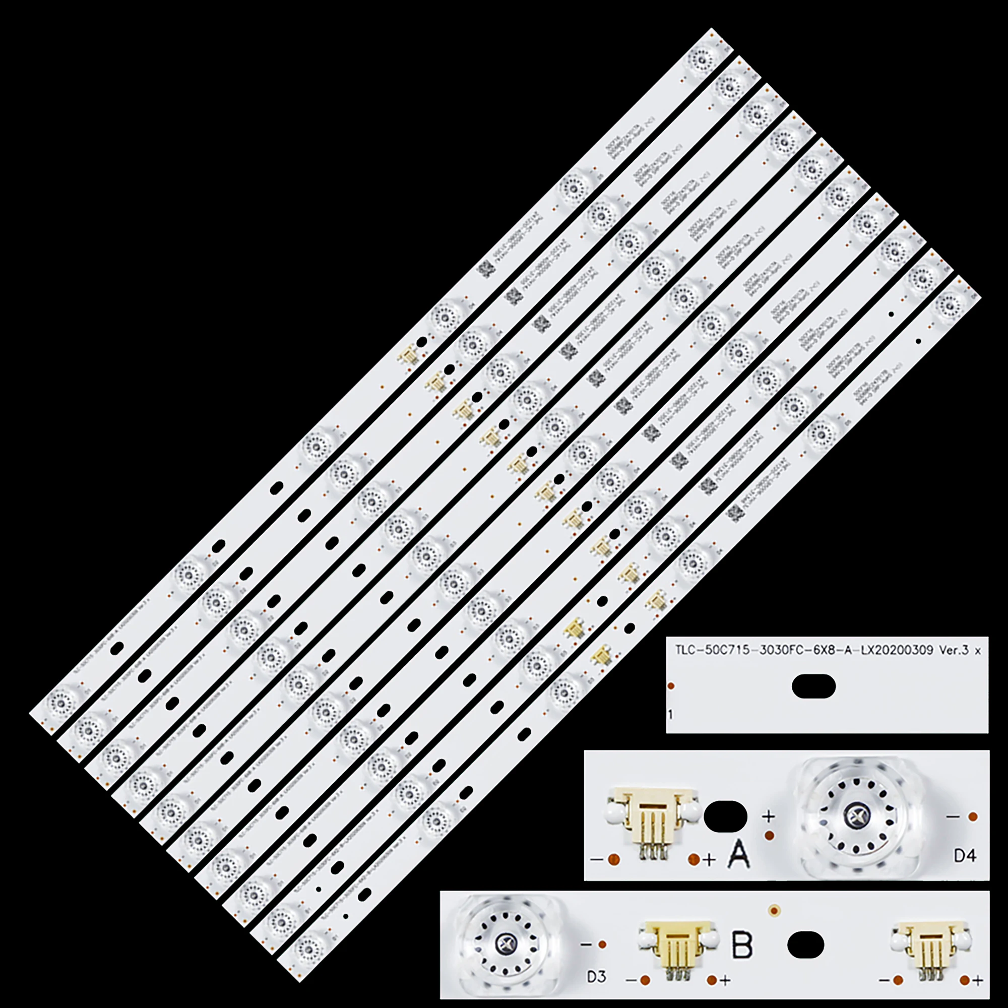 

Светодиодная лента подсветки для 4C-LB5006-YH16J 4C-LB5006-YH15J 50C715 50C716 TCL-50C715-3030FC-6X8-A-LX20200309 Ver.3 50D6B6CZ47017B