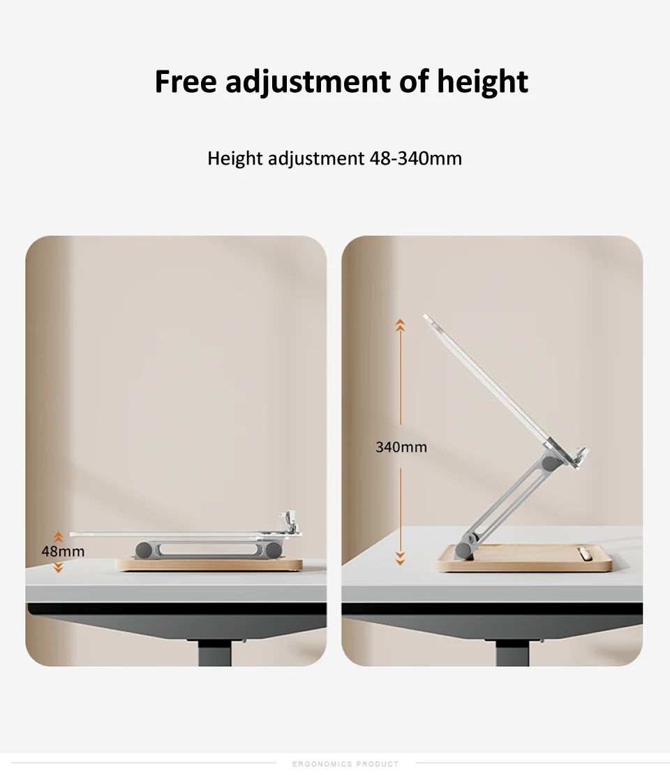 Wooden Reading Transparent Stand