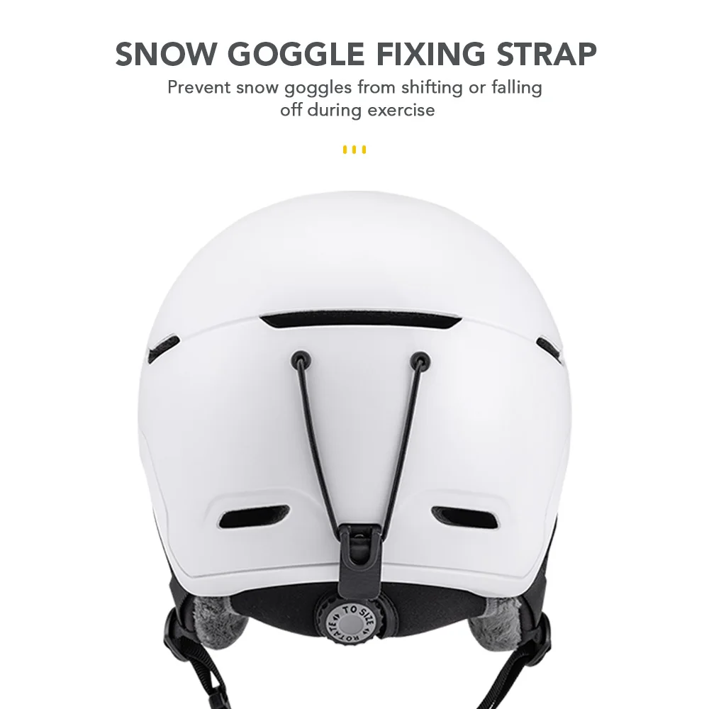Ski Helmet Safety for Men Women Lightweight EPS Liner Thickened PC Shell Adjustable Velvet Interior Snowboard Helmet Bike Helmet 4