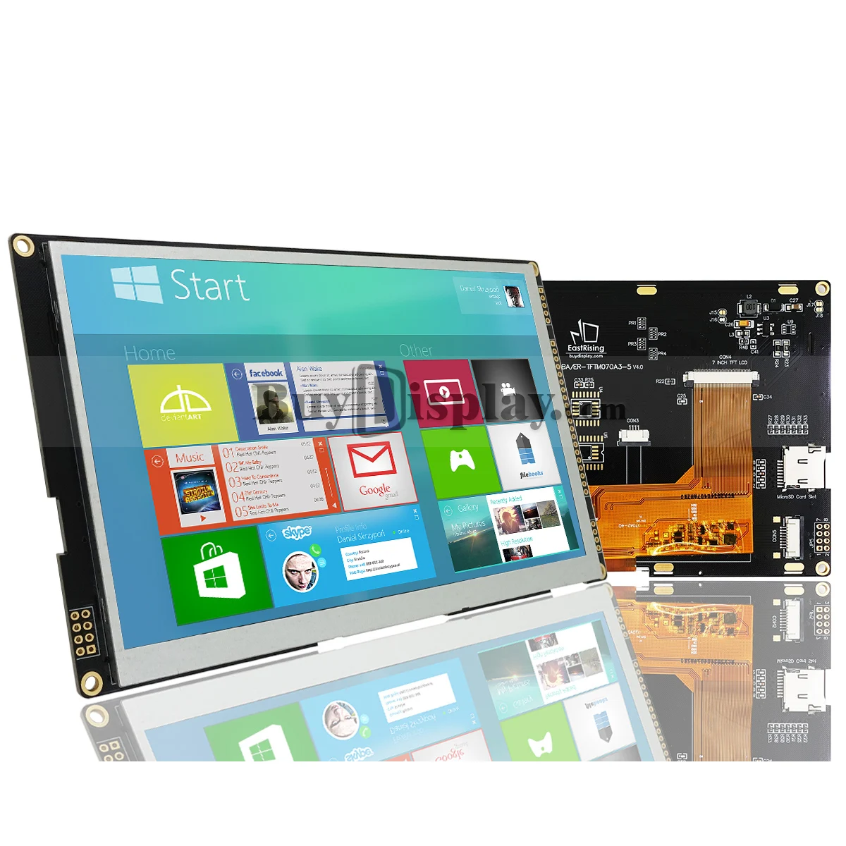 7 inch LCD Display Module w/Optional Touch Screen Panel,I2C/SPI ...