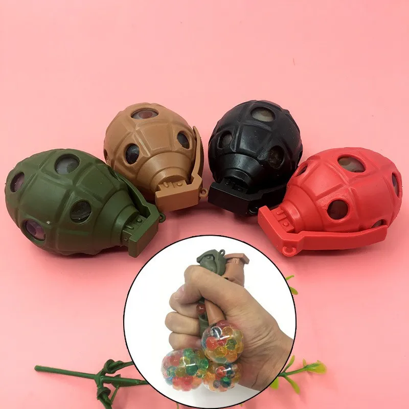 

New Venting simulation Grenade decompression ball TPR water Balloon Adult squeeze Pinch music stress relief toy