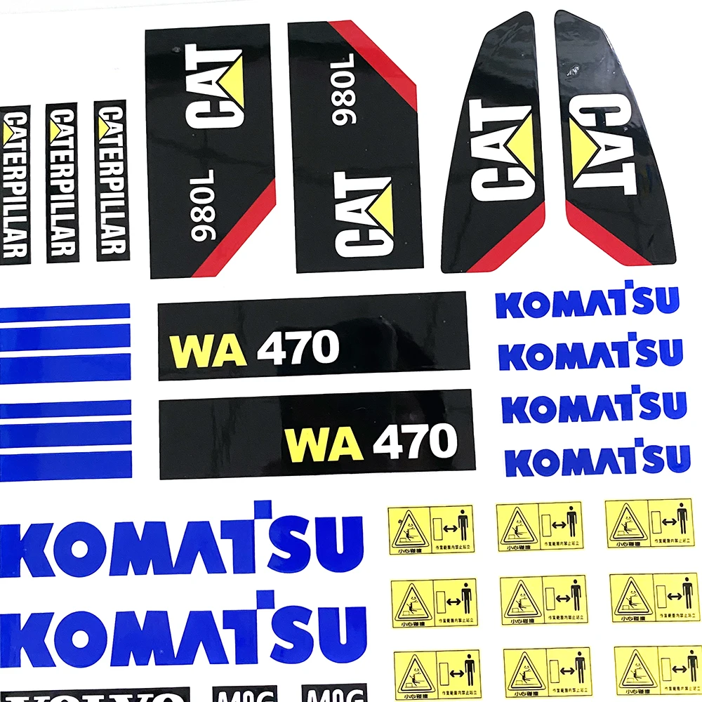 Loader 3 in 1 Sticker Model 1/14 Loader 980L A40G Wa470 Articulated Truck Construction Vehicle Decorative Sticker