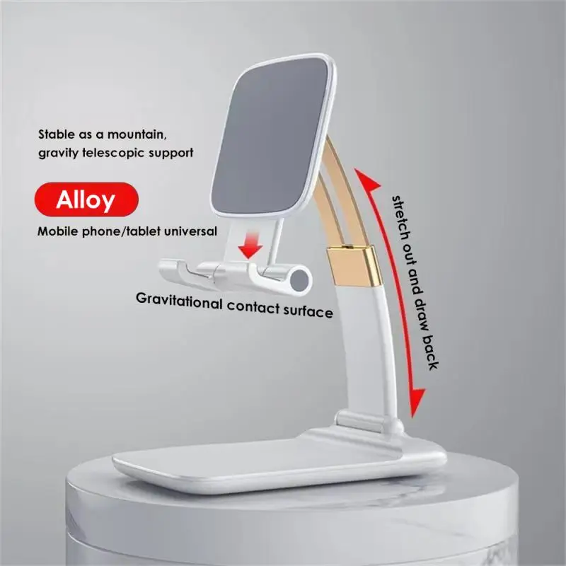 

Креативный ленивый Настольный держатель для телефона RYRA, портативный многофункциональный складной телескопический держатель для телефона из алюминиевого сплава