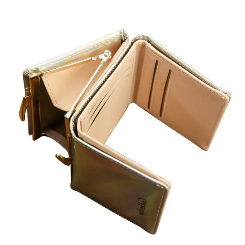 Laser Holographic Wallet Women Wallets Lady Short Purse Portfel Money Card Holder Women's Small Wallet Coin Purse Carteras