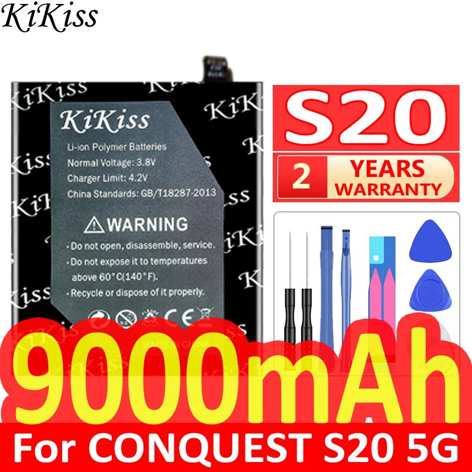 Мощная батарея KiKiss 9000 мАч для CONQUEST S20 5G