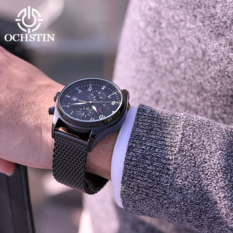 OCHSTIN men's watches multifunction quartz movement personality trend hot models 2024 pilot series men's quartz watches