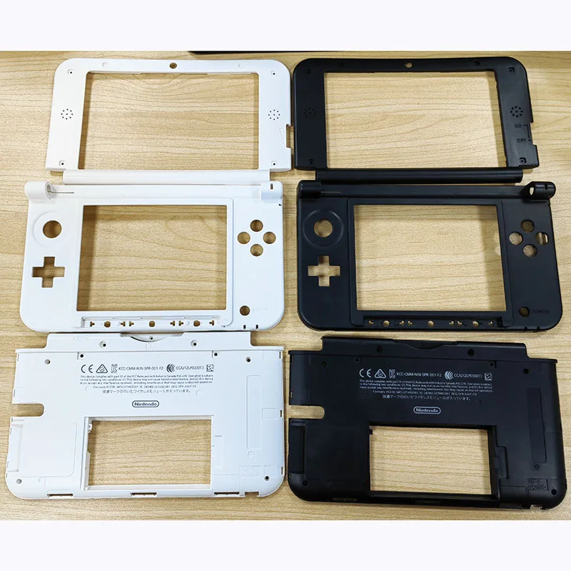 Bisagra Inferior 3DS XL LL LUCKGRASP - Repuesto Funda Blanca/Negra