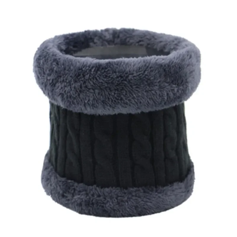 Winter Men Women Warm Knitted Ring Scarves Thick Elastic Knit Mufflers Children Neck Warmer Plush Polyester Scarf knitted scarf