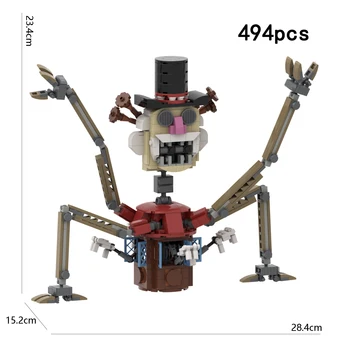 Toy Bear Big Boss Building Block Model Popular Leisure Games Character Assembly Brick Ornament Toys Creative Festival Gifts 2