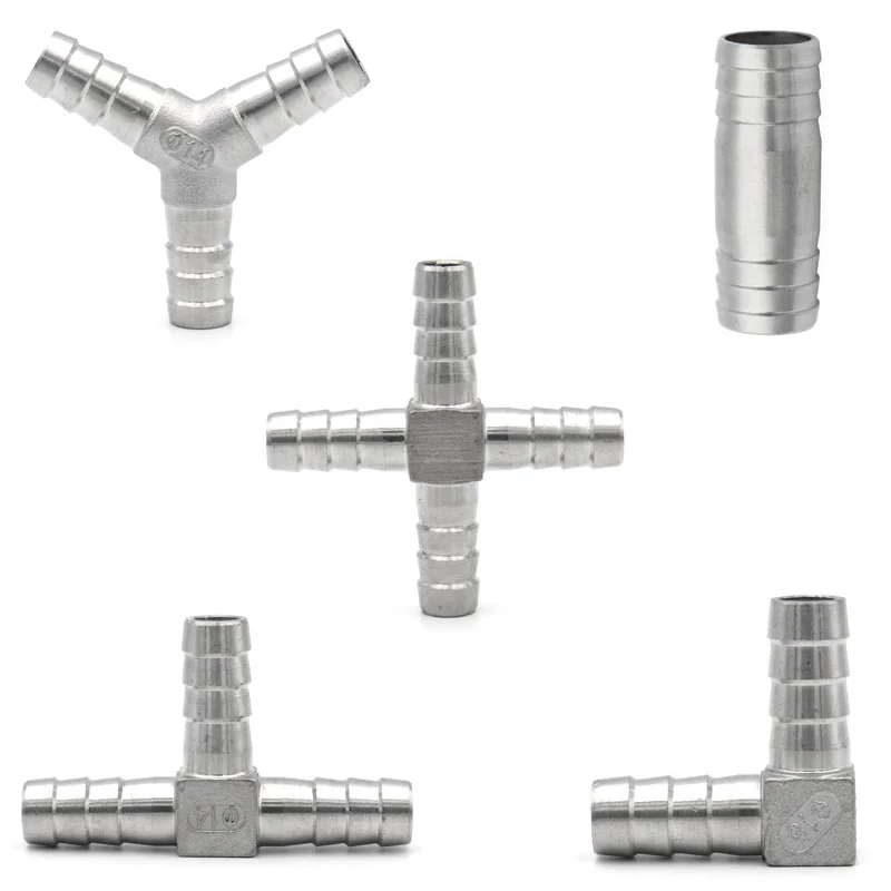 Adattatore Per Tubi In Acciaio Inox 304 - Barb Hose Connector Varie Misure - Foto 2