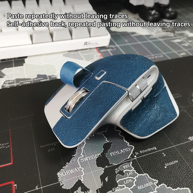 Mouse Grip Tape Skate Handmade Sticker Non Slip Lizard Skin Suck Sweat For Logitech MX Master3 GPW Wireless Mouse Accessories keyboard stickers vinyl film sticker