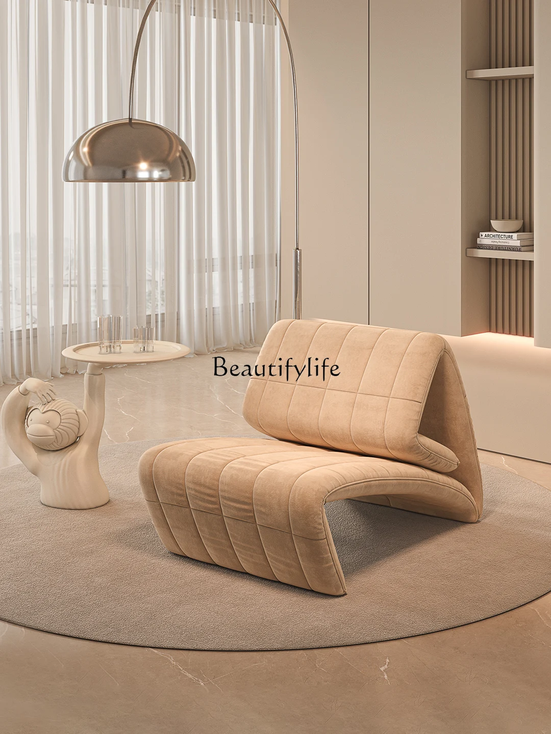 

Italian Minimalist Fist Chair High-End Single Light Luxury Leisure Chair