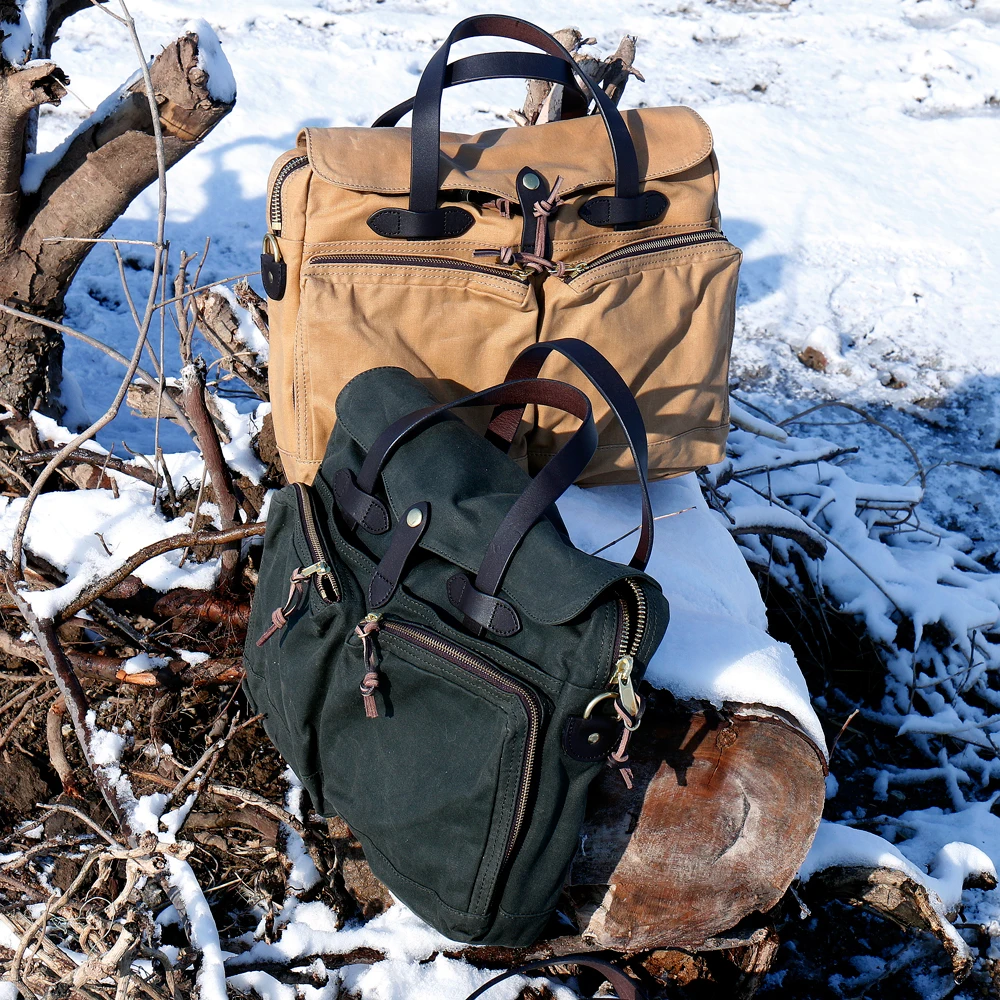 Tailor Brando Super Quality Backpack American Retro 70140 Oil Wax Canvas Handbag Size 40*32*9cm Heavy Waterproof Shoulder Bag