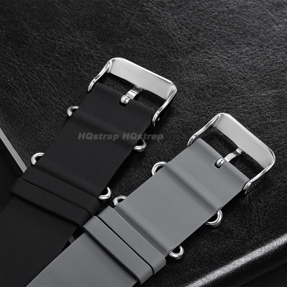 Soft Silicone Waterproof Watchband – Universal High Tensile Rubber Strap