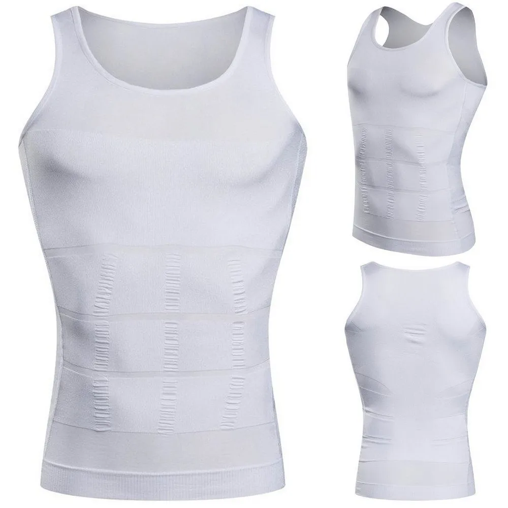 

100pcs Men's Slimming Body Shapewear Corset Vest Shirt Compression Abdomen Tummy Belly Control Slim Vest