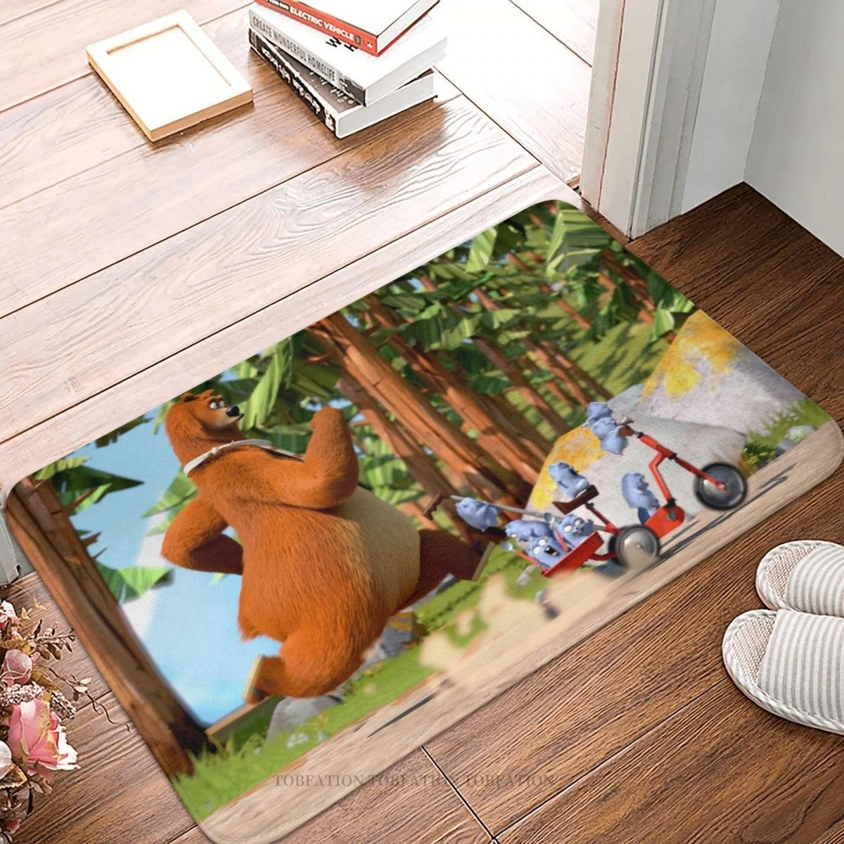Grizzy E The Lemmings Moose Comedy Ani Mat Ion Camera Da Letto Mat Run Door Mat Flanella Tappeto Tappeto Esterno Decorazione Della Casa
