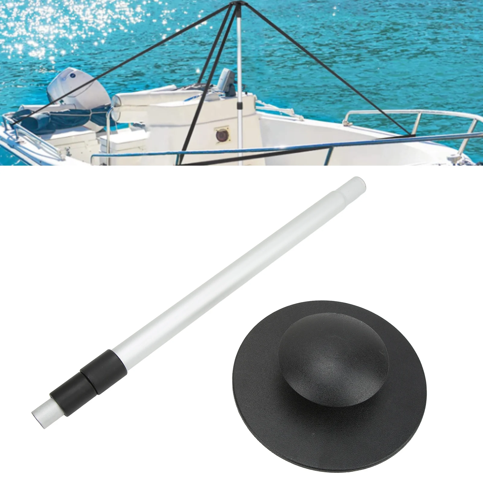 thumbnail image 2 of Boat Cover Support Poles 2 Pack, Stainless Steel Pole Boat Cover 2 of 14