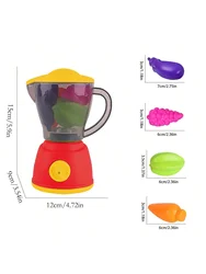 Children's Interactive Fruit Juicer Toy - Creative and Educational Kitchen Playset (Red)
