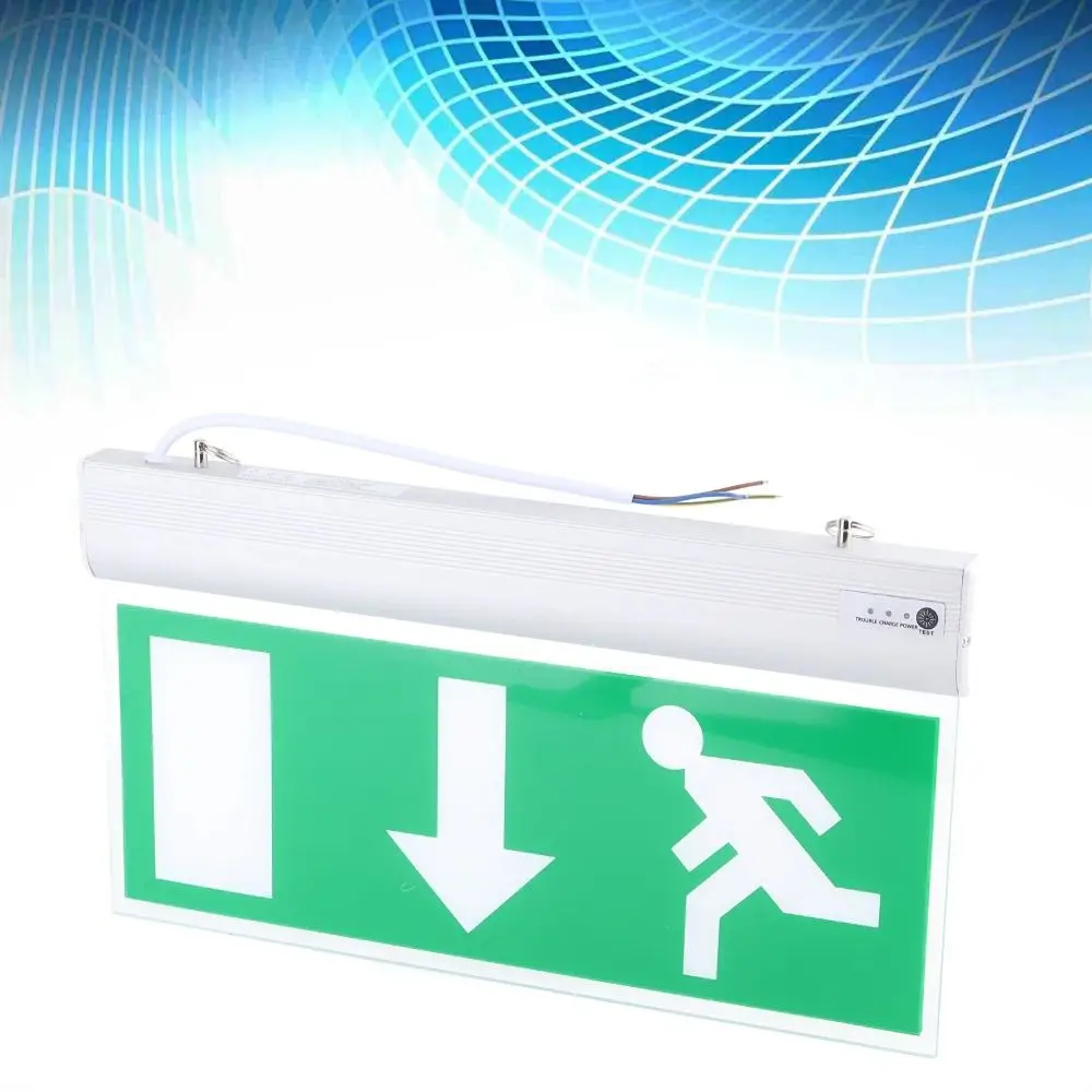 110-240V 상업용 LED 비상 표시등 녹색 전구 안전 대피 표시등 출구 표시등..