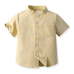 Children's Shirt Children's Clothing Short-sleeved Candy-colored Boys Shirts Kids Costumes
