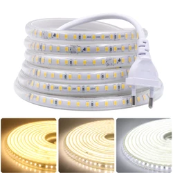 20cm Cuttable LED Strip Light 220V 2835SMD 120Leds/m Hight Quality Flexible LED Tape Waterproof Outdoor LED Ribbon Home Decor