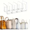2 Pieces Luxury Bag Storage Rack, Ladies Handbag Display Racks, Wardrobe Divider Transparent Acrylic Purse Bookshelf, Organizer 1