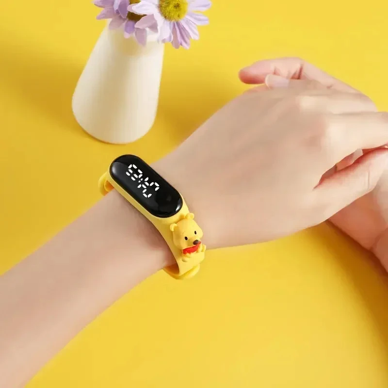 Children's electronic sports watch swimming waterproofing LED Student Kids Touch Cartoon Electronic Watch Boys Girls Gifts Toys