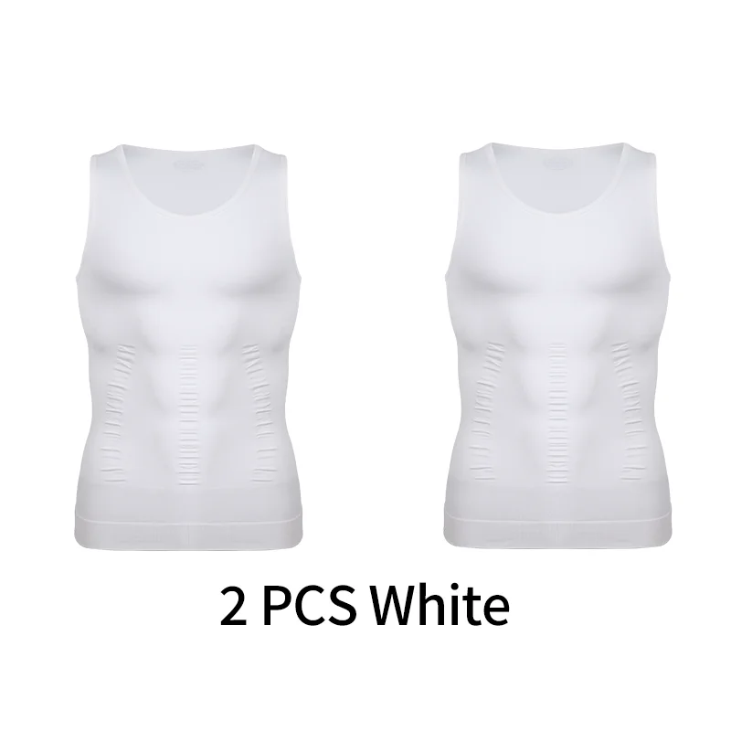 Men's Slimming Compression Tank Top - Body Shaper Vest for Workout & Tummy Control