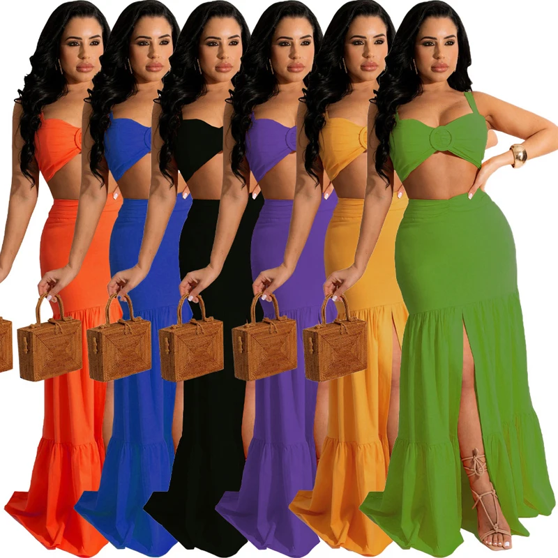 

Beach Dress Women 2024 Sundress For Elegant New Sexy Two Piece Set Solid Polyester Cover Up Pareo Wear Swimwear Swim Pareos Robe