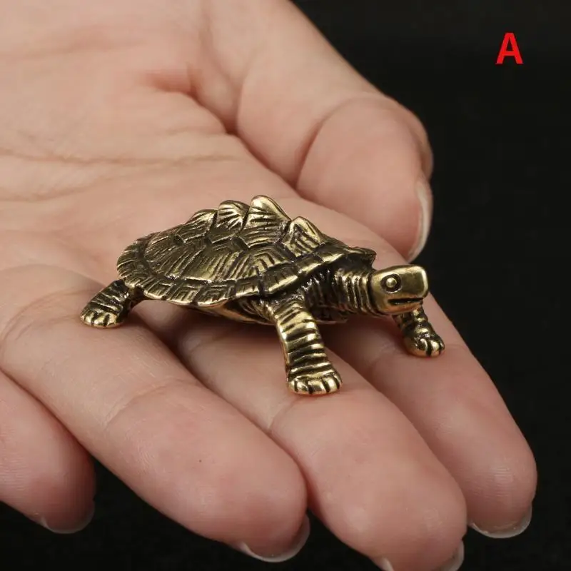 Lucky Small Money Turtle Retro Tortoise Statue Desktop Ornaments Solid Copper Figurines Home Decoration