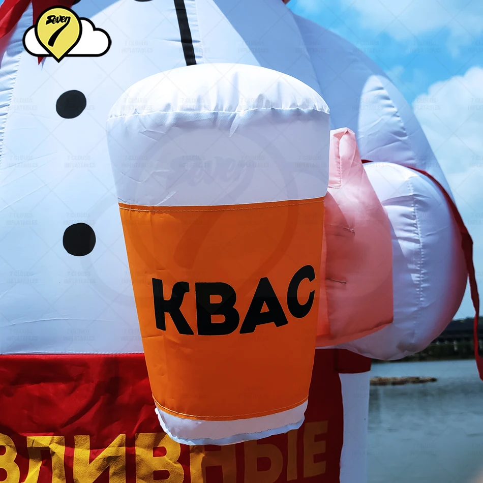 Customized Beer Shop Outdoor Advertising Decoration Inflatable Mascot Restaurant Cooking Chef Balloon Air Sky Dancer With Blower 5