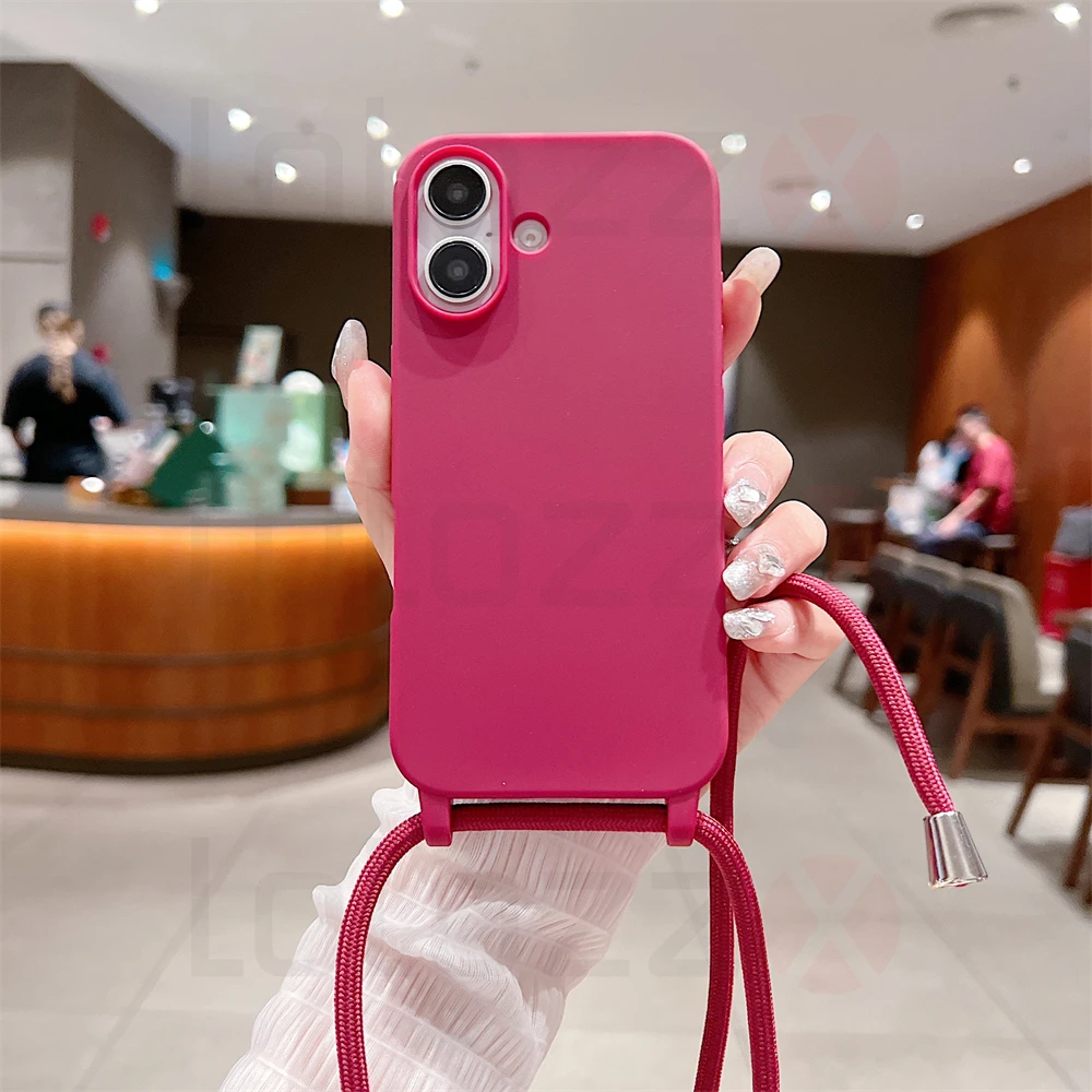 Crossbody Phone Case For Iphone With Silicone Strap And Bumper_voghion.com