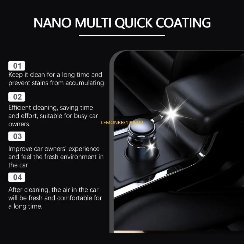 N80F Car Interior Cleaner with Fast Acting Formula 100ml Efficient Car Upholstery Cleaner Tool for Leather & Carpet