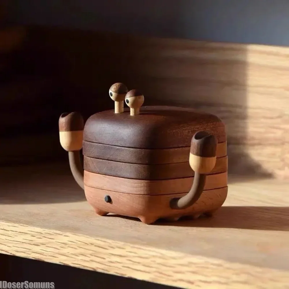 

Creative Wood Cup Mat Placemats for Table Crab Shaped Heat Insulation Mats Pad Wooden Tea Coaster Tool Tea Tray Cute Crab Gifts