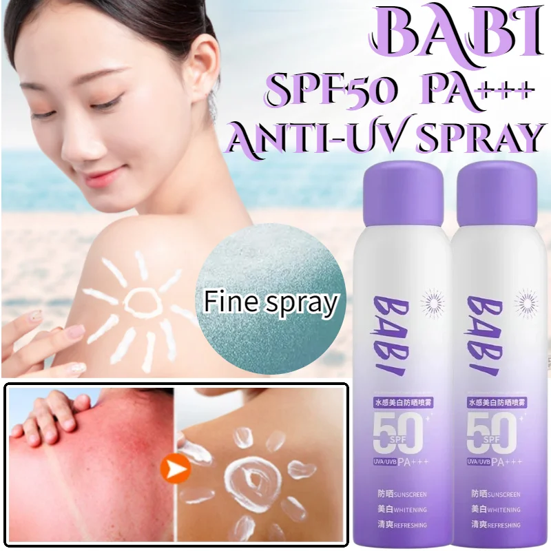 

Babysfp50 универсальный солнцезащитный спрей для лица и тела для предотвращения солнечных ожогов и загара, анти-УФ, освежающий и нежирный