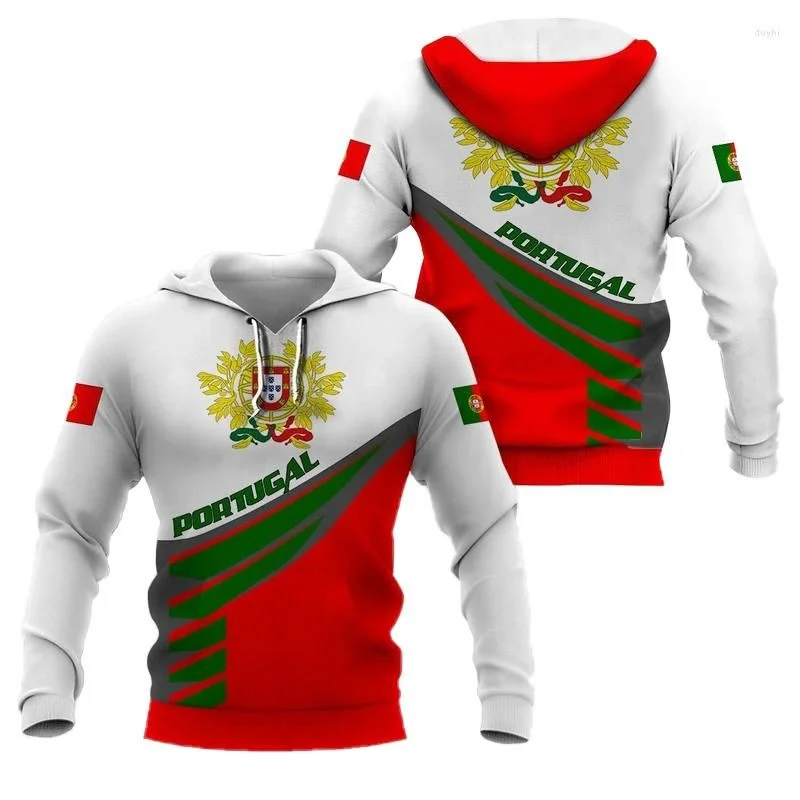 

Men's Portugal Poland National Emblem Hoodie 3D Printed Mexico Puerto Rico Pullovers Men Long Sleeve Sweatshirt Sports Costume