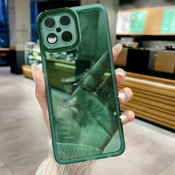 Transparent TPU Soft Case with Camera Protector for Honor Magic Series and Honor 90 Lite (Green)