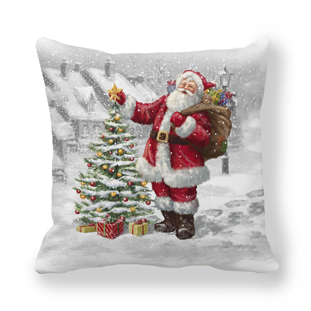 Cushion Cover Merry Christmas Decorations For Home Christmas Ornaments 2021 Navidad Xmas Noel New Year Gifts 2022