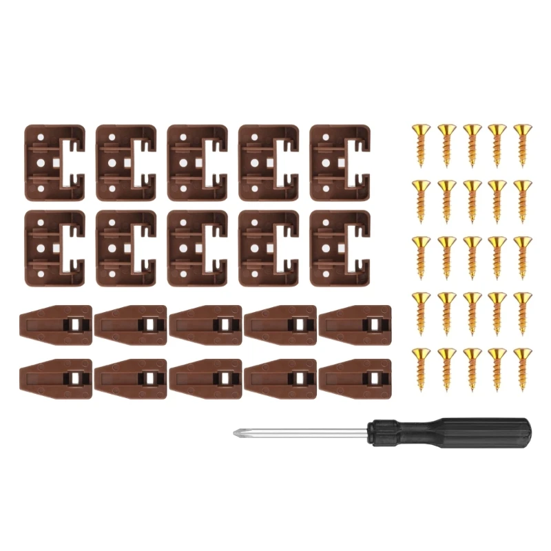 Convenient Drawer Slide Repair Package Must Have Drawer Repair Solution Simple Installation for Guides & Mounting Screws