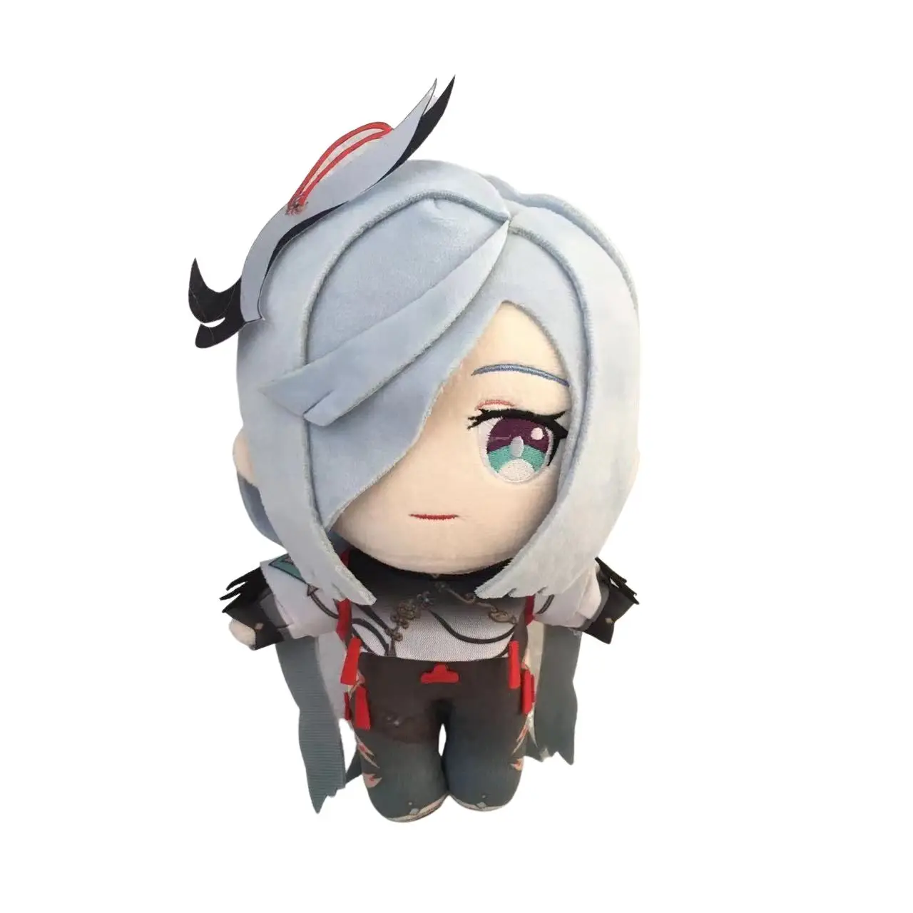 TOPLITHE Genshin Peluche, 12CM Peluche Anime Simpatico Portachiavi Con Bambola Di Pezza Impact Morbida Figura Di Carcoon for Il Regalo Dei Fan(Arlecchino