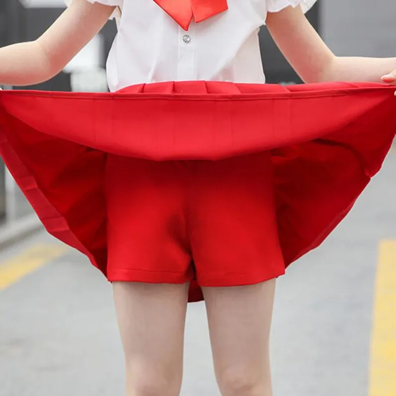 Jupe Plissée Courte Fille SEAUR En Coton - Taille 4-12 Ans, Avec Short Intégré Pour Le Sport Et L'école