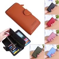 Fashion Women Leather Wallet Long Purse Phone Card Holder Case Clutch Large Capacity Ladies Girls Mobile Phone ID Card Holder 1