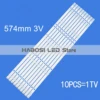 100% New 10pcs/Kit 3V LED Strips for 58 TV JS D JP58DM 051EC 00605 R72 58D04 005 57514 1T 60034 10P 575141T 60034 10P D58 M30 1