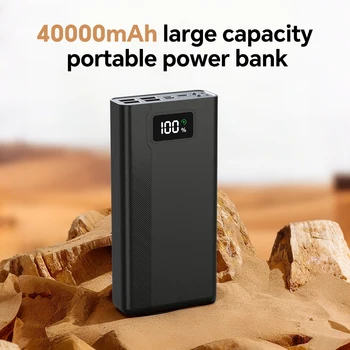 40000mAh Portable Large Capacity Mobile Power Bank, 4 Outputs And 3 Inputs, With LED Power Display, Suitable For Most Electronic 1